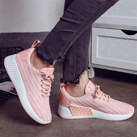 light pink sneakers for women.